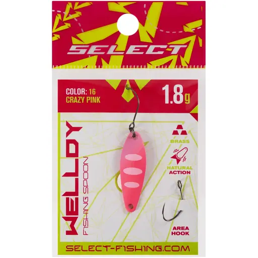 Блешня Select Welldy 1.8g 31mm #16 Crazy Pink - фото 2