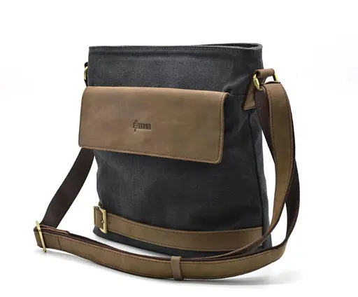 Кожаная мужская сумка через плечо TARWA 29х27х8.5 см sum0025870 - фото 1