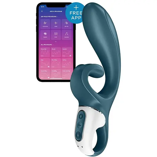 Смарт вібратор-кролик Satisfyer Hug Me Bluegrey - фото 2