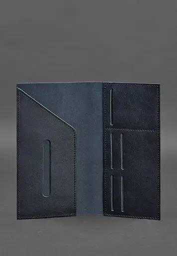 Кожаный тревел-кейс 3.1 темно-синий Краст - фото 5