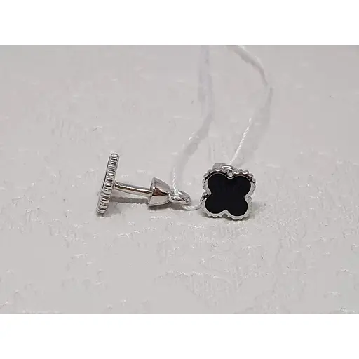 Золоті сережки-пуссети Tango з емаллю. 500047В - фото 2