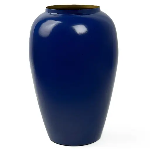 Ваза MBM HOME Елізіум залізна глибокий синій золотий 230х230х350 мм (VB-04 DEEP BLUE/GOLD) - фото 1