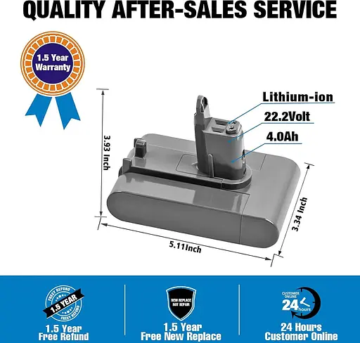 Аккумулятор DSANKE 4000 мА·ч типа B для Dyson DC34 Сменный аккумулятор Аккумулятор 22,2 В DC31 DC35 DC45 917083 - фото 2