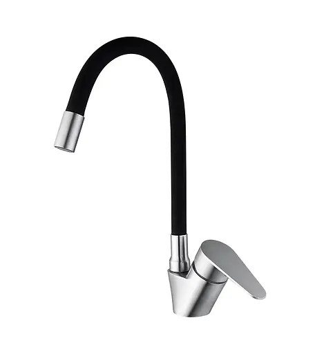 Змішувач для кухні Mixxus Neo-011 Black із силіконовим виливом MI6558 Нержавіюча сталь - фото 1