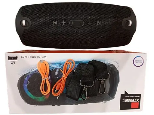 Портативная колонка Xterem2 Bluetooth переносной динамик Блютуз Большая 28 см IPX5 Черная - фото 9