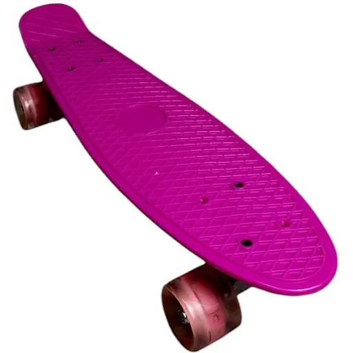 Скейт Пенни Борд A-Toys Penny Board Maraton со светящимися колёсами с декой 55 см розовый