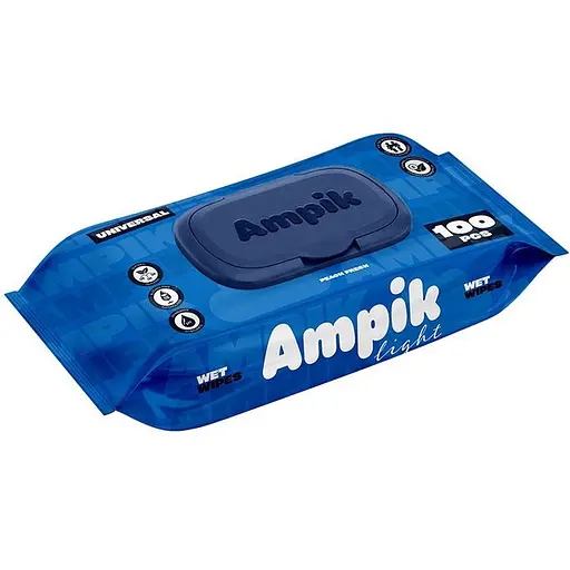 Вологі серветки Ampik Light універсальні 100 шт. - фото 1