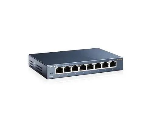 Комутатор TP-LINK TL-SG108, 8x100/1000 Mb/s, металевий корпус, некерований