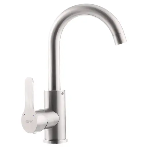 Смеситель для умывальника Zerix DAX-001 ZX3118 Нержавеющая сталь - фото 1