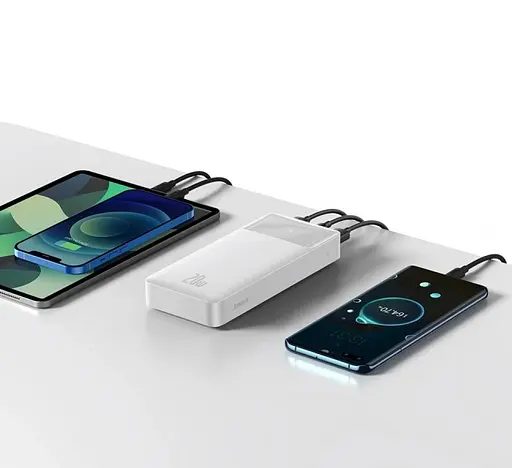Зарядний акумулятор Baseus Bipow Digital Display 20000mAh Overseas Edition 20W PPBD050302 (Білий) - фото 8