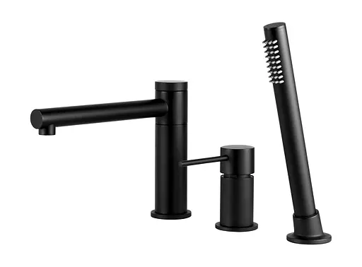 Змішувач для ванни Corsan Lugo black mat на борт ванни CMB7542BL Чорний матовий - фото 1