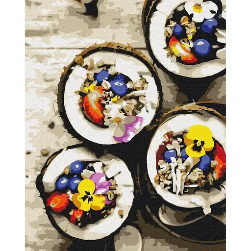 Картина по номерам на підрамнику Brushme Кокосовий сніданок - фото 1