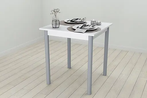 Стіл кухонний Ferrum-decor Агата 75x70x70 Сірий ДСП Біле 16мм (FRD-106242) - фото 4