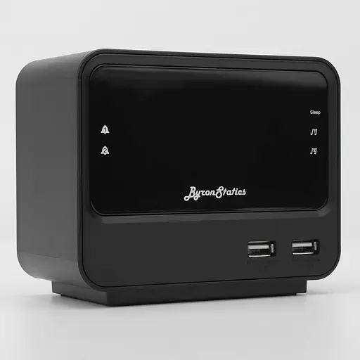 BYRONSTATICS Будильник FM-радіо, радіобудильник на тумбочці з мережею та резервним акумулятором, повтор сигналу, таймер сну - фото 2