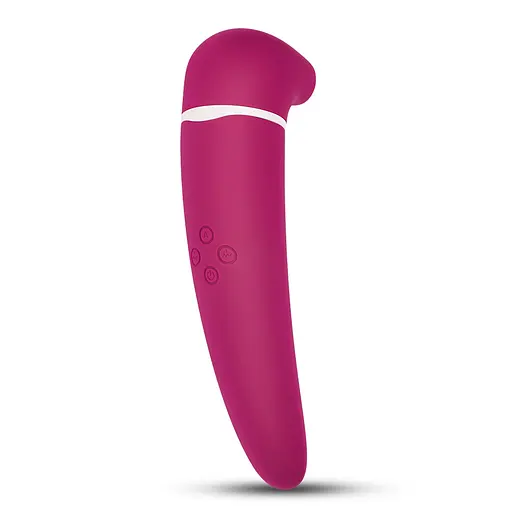 Вакуумний стимулятор клітора з вібраціє Lovetoy Toyz4Partner рожевий - фото 2