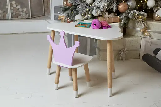 Дитячий столик Хмара та стільчик Корона фіолетова - фото 6