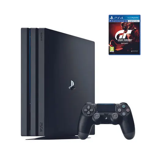 Консоль Sony PlayStation 4 PRO 1TB CUH 72 Black обслуженая + Геймпад беспроводной DualShock 4 + Gran Turismo Sport + гарантия б/у