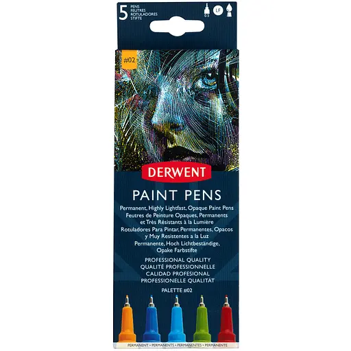 Набір кольорових ручок Derwent Paint Pen Palette №2 5 шт.  