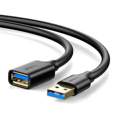Подовжувач UGREEN US129 USB 3.0 Extension Male Cable 3m (Black) (UGR-30127) - фото 1