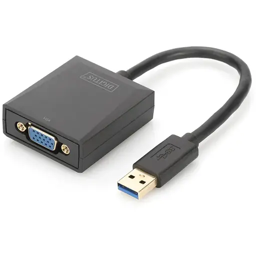 Digitus Адаптер USB 3.0 - VGA Full HD, M/F, 0.15 m