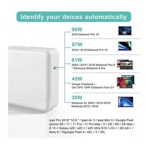 Зарядный адаптер блок Foxconn Macbook USB-C 96W 1:1 (00040052) - фото 5