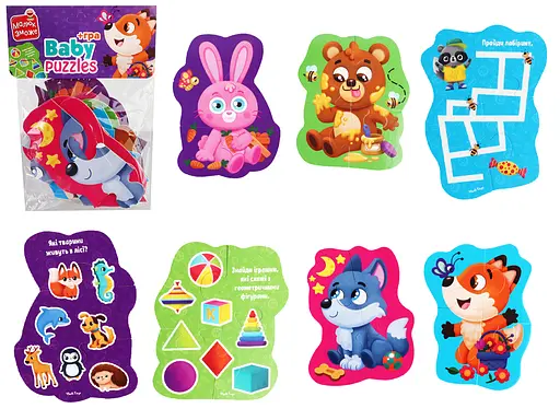 Пазлы макси Vladi Toys Лесные звери, VT1722-26