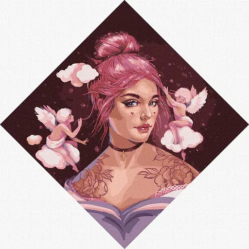 Набір для розпису по номерах Маленькі купідончики, 40x40 см, КНО4997