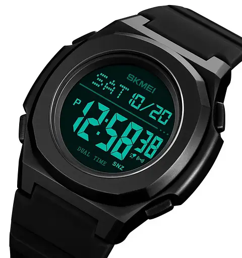 Спортивний наручний годинник Skmei 2023 (Чорний з чорним) - фото 4