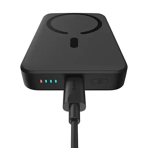 Магнітний портативний павербанк Baseus Magnetic 20 W 10000 mAh з бездротовою зарядкою для iPhone чорний - фото 5