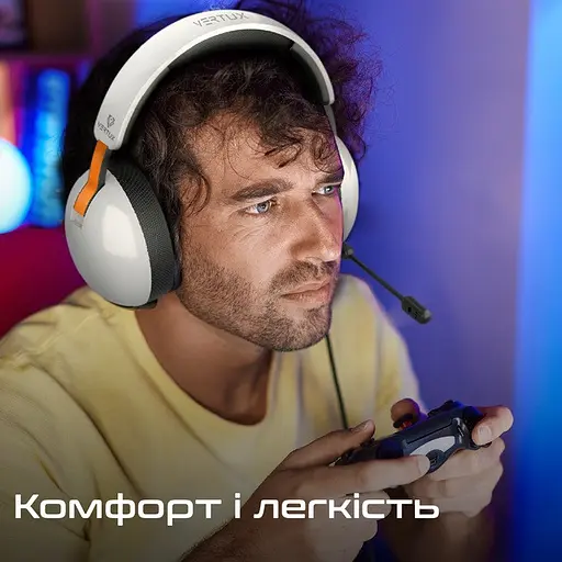 Навушники бездротові Vertux BB-8 білі - фото 2