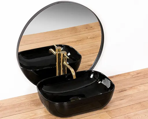 Умивальник Rea Belinda black накладний чорний REA-U8490, Чорний - фото 4