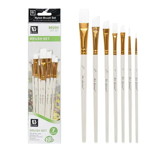Набір художніх пензлів Art Station BR5807 нейлонові 7 шт