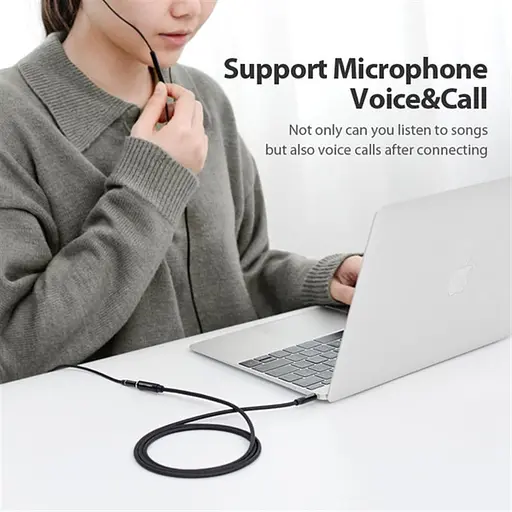 Кабель Vention Audio 3.5 mm M - 3.5 mm F, 2m, Black (BHBBH) - фото 6