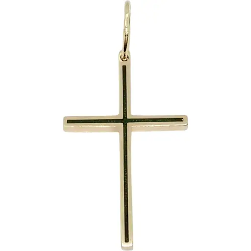 Золотий хрестик Харківська ювелірна фабрика з емаллю. 11589-ЕЗЕЛ