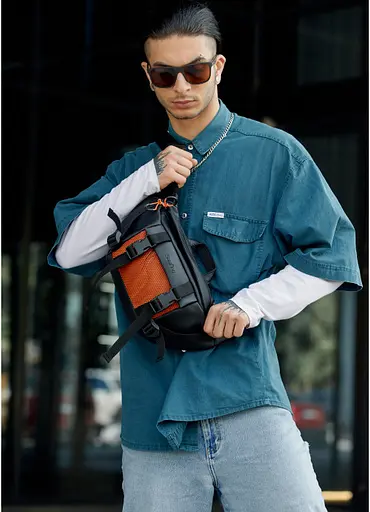 Чоловіча поясна сумка бананка Sambag 38х21 см sum0022763 - фото 1