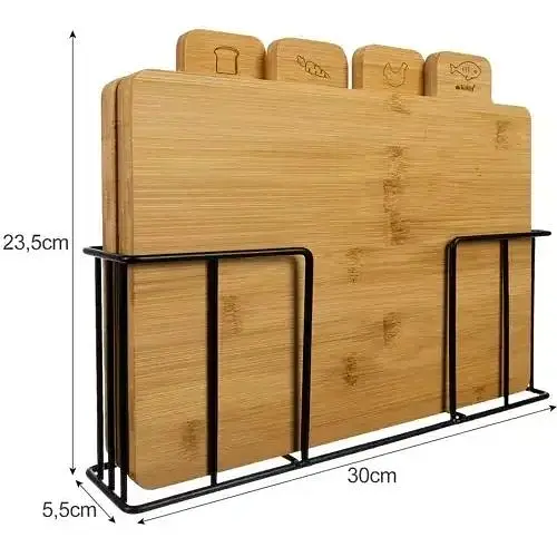 Набор бамбуковых досок RUHHY 4 шт. 19338 - фото 2