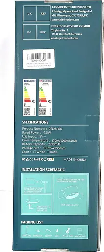 Настільна лампа Feallive, світлодіодна, акумуляторна, багатофункціональна, з сенсорним керуванням, регульованою яскравістю - фото 8