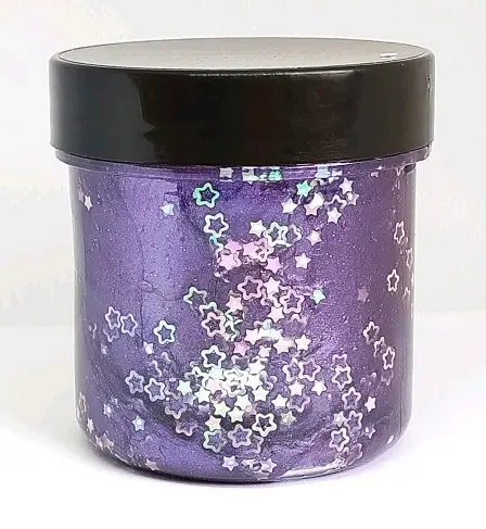 Кристальный слайм Звездочки, перламутровый фиолетовый, 125 г