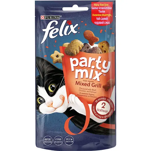 Ласощі для котів Purina Felix Party Гріль мікс 60 г