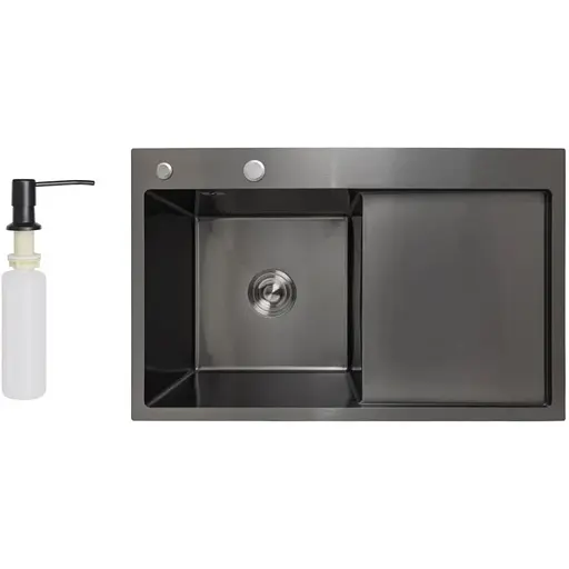 Кухонная мойка Lidz Handmade 3.0/1.0 мм H7849BR LDH7849BRPVD43625 - фото 1