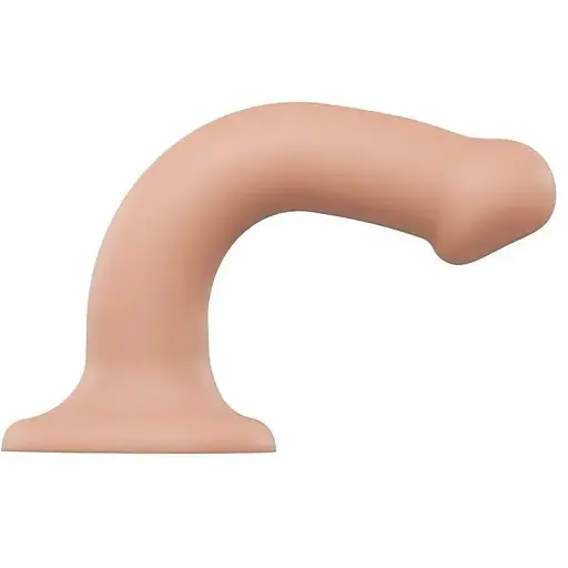 Насадка для страпону Strap-On-Me Dual Density Dildo Flesh M двошарова гнучка діаметр 3.3 см - фото 2