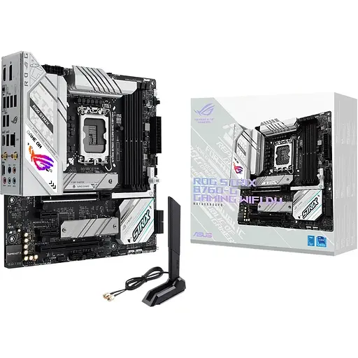 Материнская плата Asus Rog Strix LGA1700, B760-G Gaming WIFI, B760, 4xDDR5, Int.Video(CPU), 4xSATA3, 2xM.2, 1xPCI-E 16x 5.0, 1xPCI-E 16 4.0, S1220A, Intel 2.5Gb, WiFi 6, Bluetooth 5.3, 7xUSB3.2/6xUSB2.0, HDMI/DP, ATX - фото 2