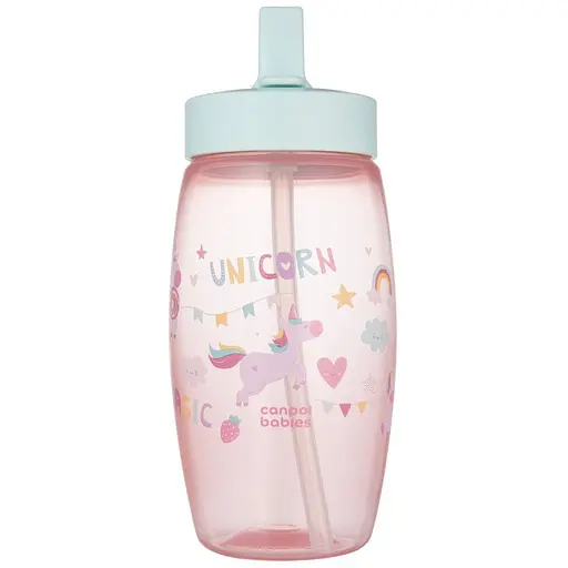 Бидончик Canpol babies со сложным носиком 400 мл единороги розовая (56/618_pin) - фото 2