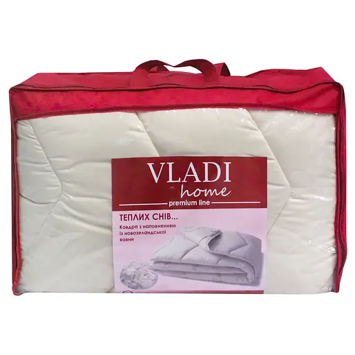 Ковдра стьобана вовняна Полуторна Premium Vladi 140х205 - фото 1