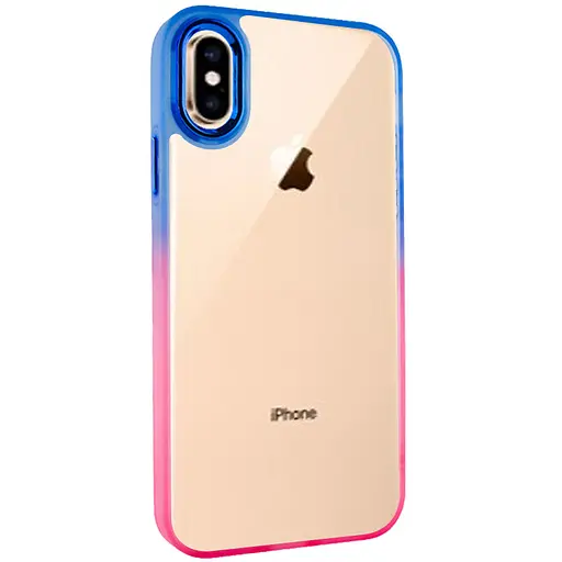 Чехол TPU+PC Fresh sip series для Apple iPhone XS Max 6.5 Розовый/Синий
