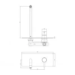 Змішувач для раковини настінний Paffoni Light вилив 248 мм chrome LIG106CR, Хром - фото 2