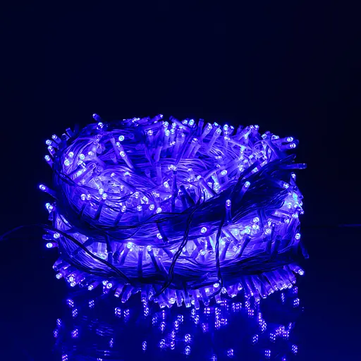 Новорічна гірлянда Різдвяна фея вулична GarlandoPro 100 м 1000 LED гірлянда на вулицю 8 режимів роботи білий провід Синій CF1000L100MWBL - фото 2