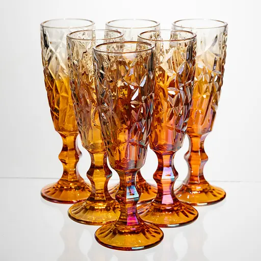 Набор бокалов для шампанского 6 штук 160 мл подарочные бокалы для шампанского на ножке фужеры для игристых вин Yiwu HP-20 - фото 1