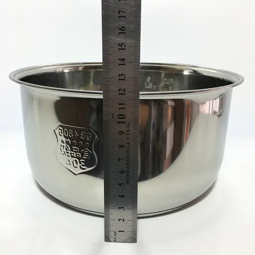 Чаша стальная к мультиварке DEX DMC-65 ( аналог DEX DIP-65), 4 литра, H=118 мм, D=235 мм - фото 6