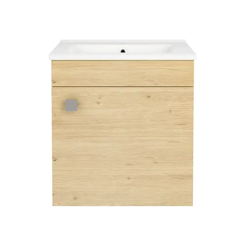 Тумба підвісна RJ Atlas із умивальником RJ Jenor RZJ510 50 см дуб RJFU005-10OK - фото 2